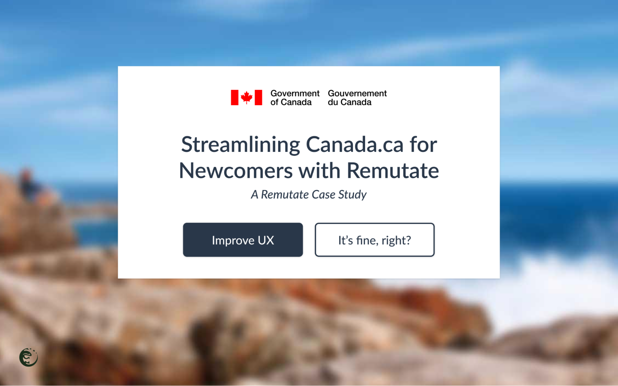 Streamlining Canada.ca for Newcomers with Remutate