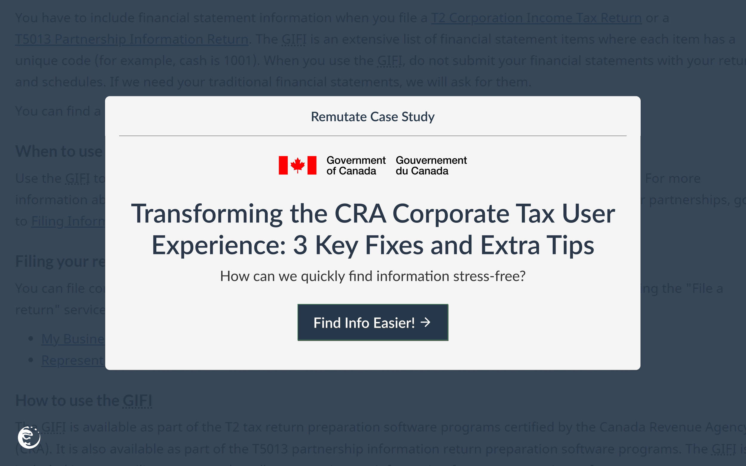 Transforming the CRA Corporate Tax User Experience: 3 Key Fixes and Extra Tips